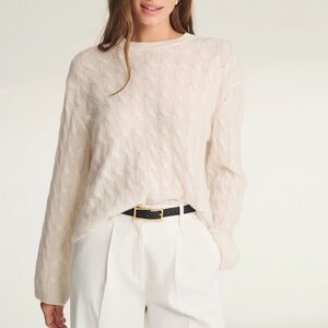 Naadam Lightweight Cashmere Oversized Cable Sweater